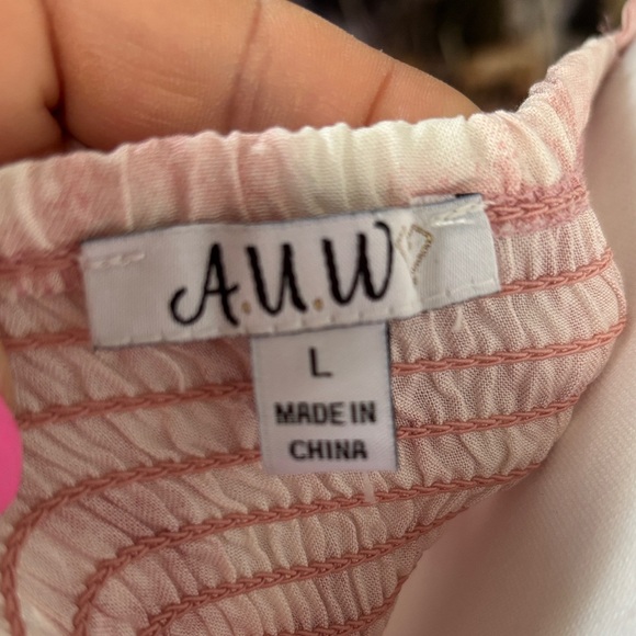 AUW Pink Tie-Dye Button-Down Dress - Picture 8 of 8